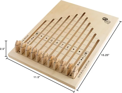 Vista 2 de Hey Play - Juego de carreras de caballos de madera, incluye dados, tarjetas y fichas, juegos de mesa para interiores y exteriores para adultos