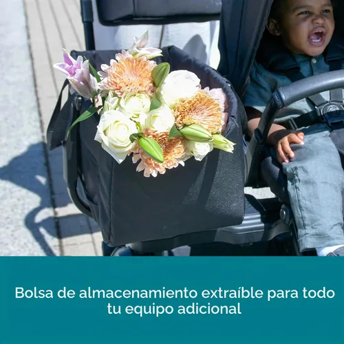 Vista 14 de Contours Element Side by-Side - Cochecito convertible para niños pequeños y bebés, individual a doble, opciones de asientos reversibles, compatible