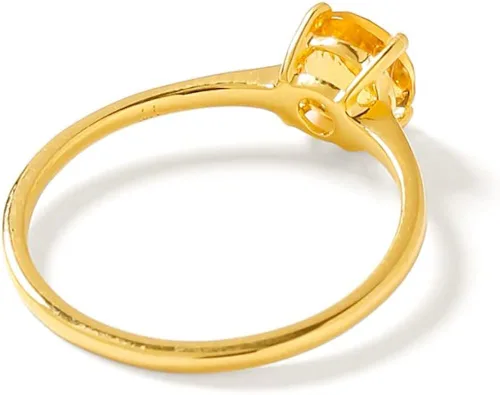 Vista 3 de YoTreasure Anillo de oro amarillo de 10 quilates citrino de 0.75 quilates, Metal Piedra preciosa Metal, citrina