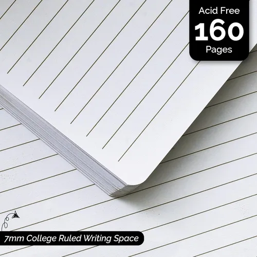Vista 5 de Nextnoid Cuaderno rayado para hombres - Papel grueso de 120 g/m² - 160 páginas - Cuaderno de tapa dura A5 para el trabajo - Ideal para escribir