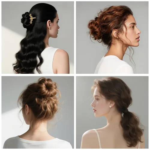Vista 7 de 70 bultos de pelo Updo de 5 pulgadas, kit de inserción de volumen accesorios con 20 alfileres, 20 pines en forma de U, 2 clips de pico de pato, 3