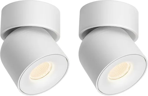 Vista 15 de Aisilan Luz LED de Techo Blanca para Interiores 9W Luminaria Montada en Superficie con Foco Giratorio de 360°, Regulable Blanco Cálido 3000K CRI 97+
