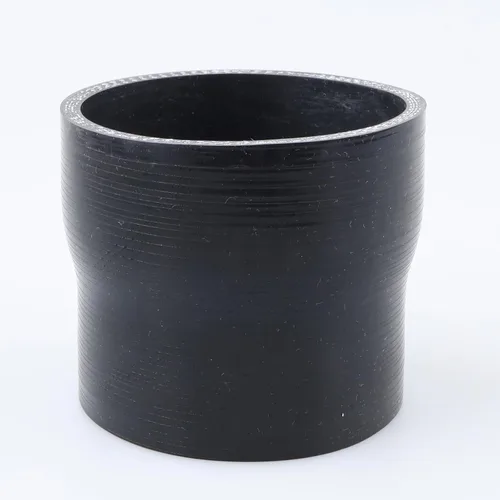 Vista 78 de AC PERFORMANCE ID de 1" a 1/2" (25mm a 13mm) Manguera de silicona recta reductora de 3 capas reforzada negra, 3" de longitud Negro