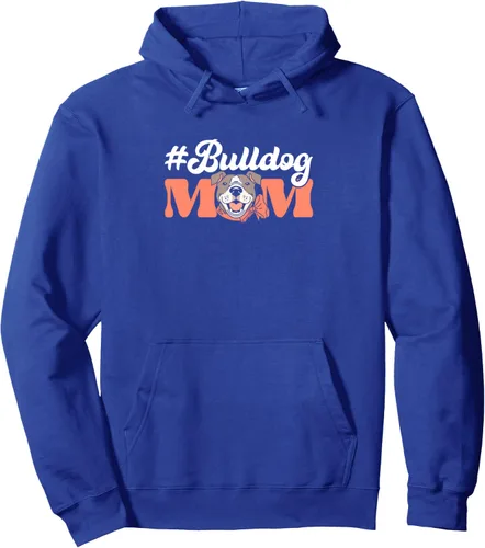 Vista 4 de Hashtag Bulldog Mom Dueño de perro Sudadera con capucha American Bully, Negro