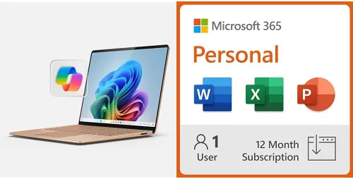 Vista 7 de Microsoft Surface Laptop (2024), Windows 11 Copilot+ PC, pantalla táctil de 13.8 pulgadas, Snapdragon X Plus (10 núcleos), 16 GB de RAM