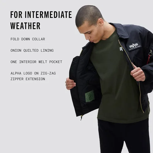 Vista 6 de Alpha Industries Chaqueta de vuelo CWU 45/P para hombre Negro
