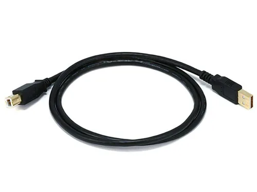 Vista 13 de Monoprice 105436 - Cable USB 2.0 de 0.45 m, de USB 2.0 A macho a B macho 28/24AWG (chapado en oro), color negro
