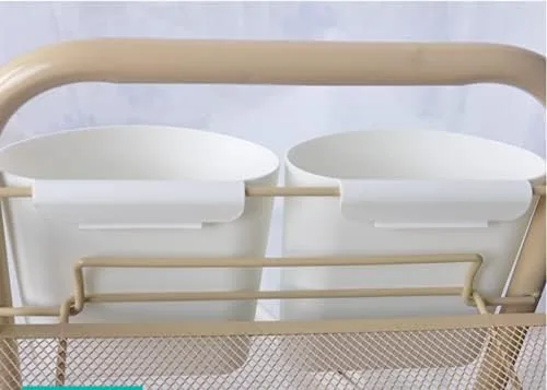 Vista 7 de 4 portavasos colgantes, accesorios para carrito rodante, contenedores de plantas, macetas colgantes, ahorro de espacio, cubo de almacenamiento