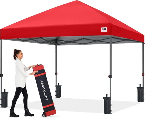 Vista 51 de ABCCANOPY Tienda de campaña desplegable de 10 x 10, protección contra la Beige