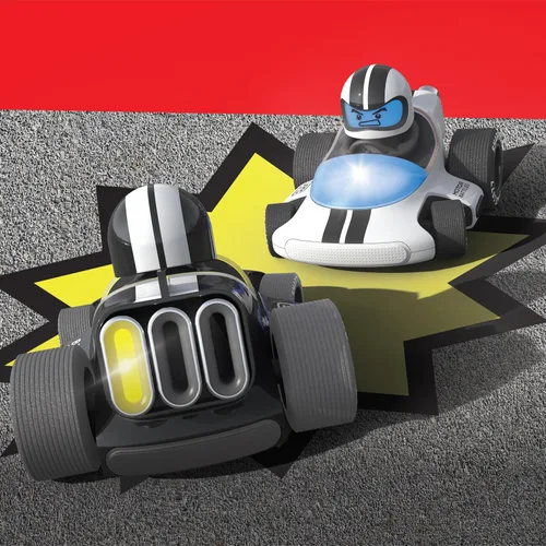 Vista 3 de Sharper Image® Motor Battles RC Team Battle Racers - Coches de combate a control remoto con luces LED e indicadores de daño para acción multijugador