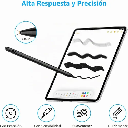 Vista 2 de Lápiz óptico para iPhone X/11/12/13/14/15/16/17/18 Pro Max, color negro