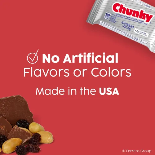 Vista 12 de Barra de chocolate con leche gigante Chunky, 12 unidades, caramelos Ferrero en envoltorio individual a granel, 4.2 onzas