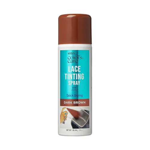 Vista 11 de KISS Colors & Care Lace Tinting Spray, Medium Dark Brown, 3 oz Quick Drying Washes Out Easily Smudge-Free Sweat Resistant