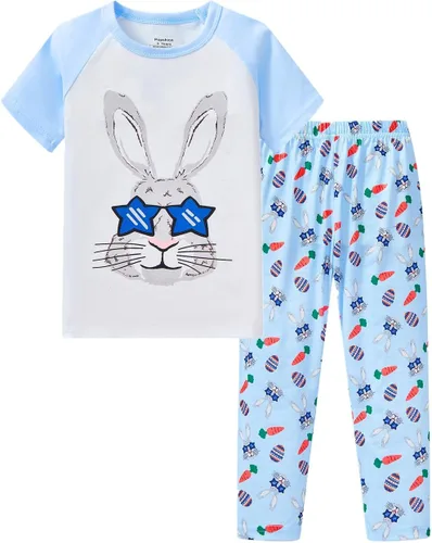 Vista 15 de Pijamas para Niños Pequeños, Conjunto de Ropa para Niños Pequeños, Ropa de Dormir de Planeta y Tren, Manga Larga, 100% Algodón, 2 Piezas, Pijamas