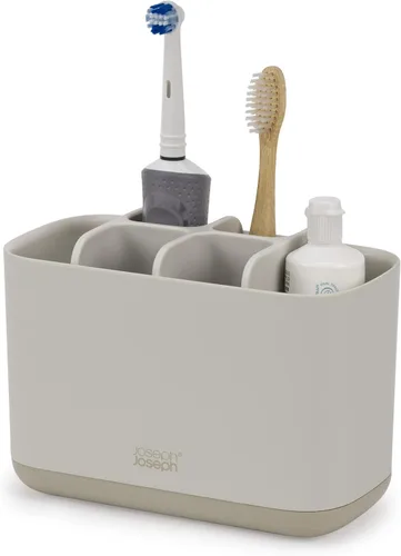 Vista 7 de Joseph Joseph Easy-Store - Soporte para cepillo de dientes, organizador de almacenamiento para baño, grande, negro mate