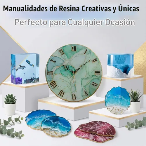 Vista 3 de Kit de resina epoxi de 1 galón, alto brillo, seguro para alimentos y resistente a los rayos UV, mejor para bricolaje, arte, mesa de río, madera