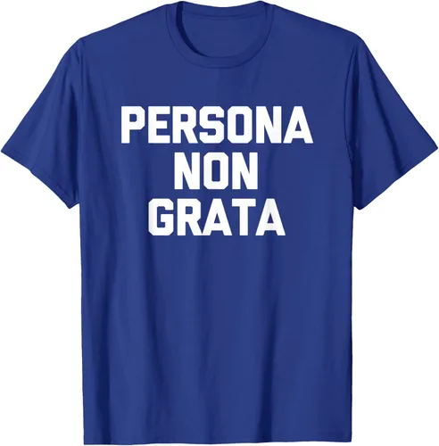 Vista 18 de Persona Non Grata - Divertida camiseta sarcástica con frase sarcástica, Negro