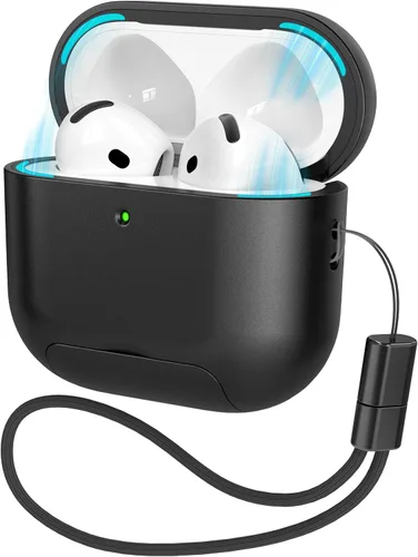 Vista 13 de Funda AirPods Pro de 2ª/1ª generación con kit de limpieza (HaloLock), soporte ajustable antideslizante, revestimiento antihuellas y precisión