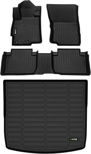 Vista 31 de HAFIDI® Juego de alfombrillas y forro de carga para Kia EV9 2024 2025 2026 (no apto para sillas de relajación), protección para todo tipo de clima