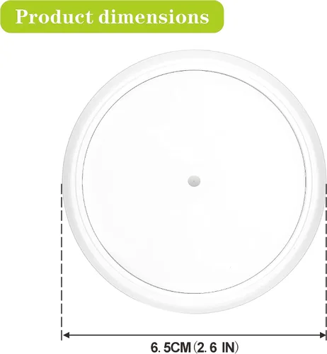Vista 2 de Oui - Juego de 48 tapas para tarros de yogur Oui, tapas de repuesto de plástico transparente compatibles con tarros de yogur Oui, tapas para tarros