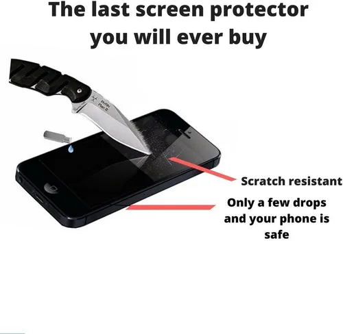 Vista 3 de Protector de pantalla líquido, para 4 dispositivos, de borde a borde, protección contra arañazos y repelente de polvo, ajuste universal