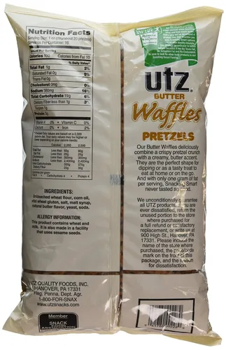 Vista 2 de Utz Pretzels de waffles de mantequilla, 16 onzas
