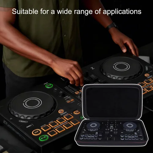 Vista 6 de LTGEM - Funda para controlador de DJ compatible con controlador AlphaTheta DDJ-FLX2, color negro (solo funda)