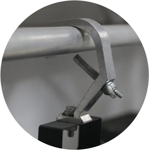 Vista 6 de Abrazadera C abrazaderas O abrazaderas gancho cuerda de seguridad dispositivo para colgar cuerda, utilizado para mover el haz de cabeza, luz LED par