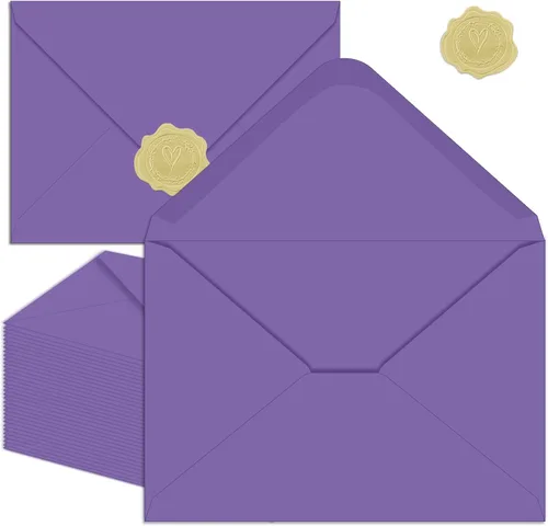 Vista 18 de Paquete de 50 sobres negros A4 de 4 x 6 pulgadas para invitaciones, imprimibles, autosellables para bodas, invitaciones, fotos, postales, tarjetas