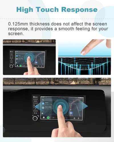 Vista 3 de CDEFG 2 protectores de pantalla compatibles con Nissan Kicks S 2025 de 7 pulgadas para Nissan Kicks S 2025, accesorios centrales, cubierta