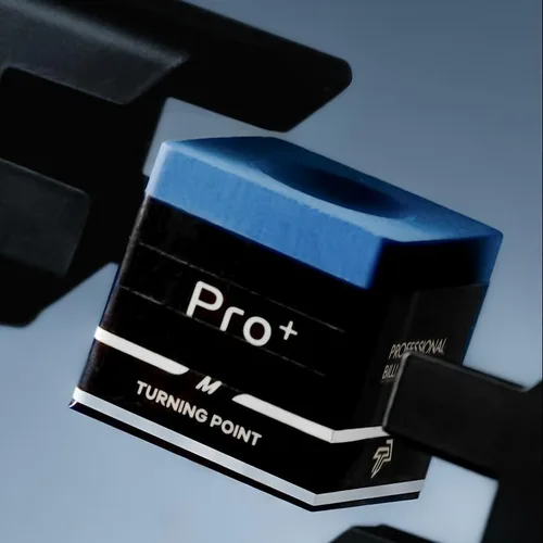 Vista 2 de TP Pro+ TurningPoint - Tiza profesional para billar con soporte de aluminio, disponible en azul y verde