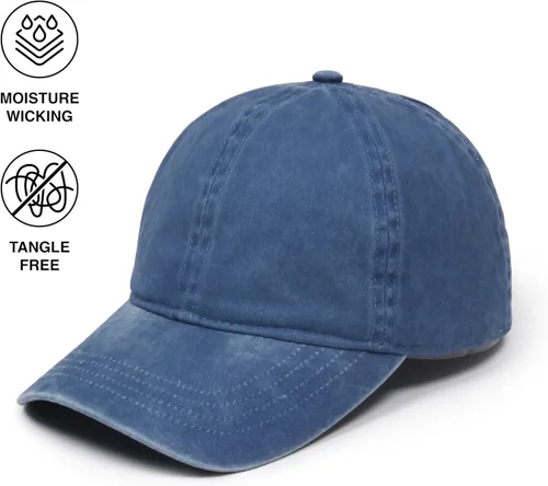 Vista 2 de Ponyflo Sombrero de cola de caballo de algodón, gorras de cola de caballo para mujer, diseñadas para todo tipo de cabello