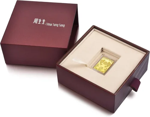 Vista 5 de Chow Sang Sang 999.9 24K Solid Gold Price-by-Weight Gold Koi Fish Ingot for Women and Men