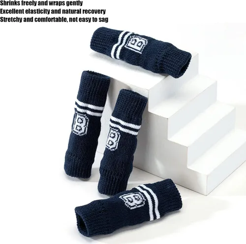 Vista 3 de Naroote Coderas para perros, paquete de 4 protectores de algodón para perros para evitar lamer con estilo patrón de letras para perros medianos