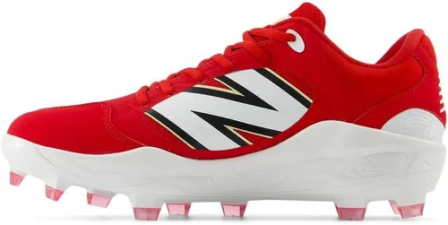 Vista 22 de New Balance Fresh Foam 3000 V7 - Zapatos de béisbol moldeados para hombre, color rojo mercurio/dorado, talla 6.5 M