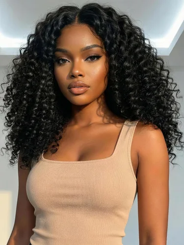 Vista 49 de KLAIYI Bye Bye Slip™ Ombre Chestnut Brown Bob Curly Glueless Precut 7x5 Lace Front Wigs Human Hair Side Part Drawstring Pre Plucked Bleached Knots