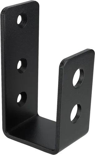 Vista 4 de Paquete de 8 soportes de barricada de puerta, soporte de barra abierta en U con tornillos y anclajes, soporte de seguridad resistente, tope