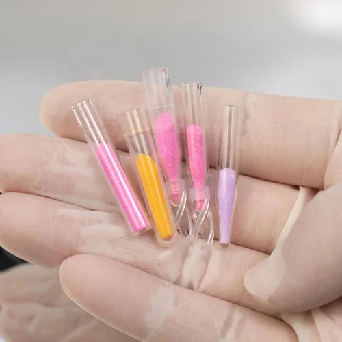 Vista 5 de ALWSCI Insertos de vial de 250 µl, vidrio de borosilicato de 0.236 x 1.142 in, base cónica con resorte, paquete de 100