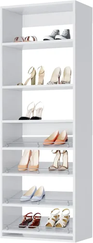 Vista 9 de Kit de armario modular de medio zapatero con estante de torre (19.5 pulgadas de ancho, gris)