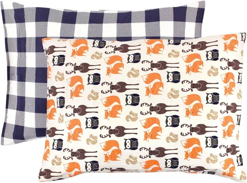 Vista 45 de Hudson Baby Funda de almohada unisex de algodón para bebé, Animal Adventure, talla única