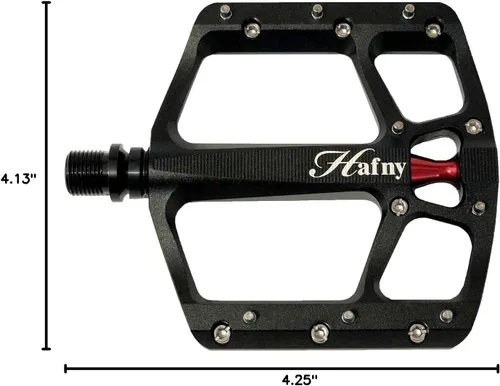 Vista 6 de Hafny Pedales de bicicleta de aluminio, mecanizado CNC, plataforma robusta ancha, HF-1400