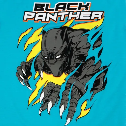 Vista 7 de Marvel Avengers Spider-Man Black Panther Miles Morales - Conjunto de camiseta de manga corta para niños, camiseta sin mangas y pantalones cortos