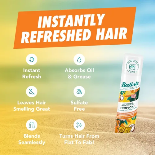 Vista 3 de Batiste Champú seco, tropical, 6.73 onzas (el embalaje puede variar)