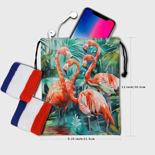 Vista 34 de Bolsa de agarre de gimnasia de piel de animal, bolsa de gimnasia con cordón ajustable, bolsa de cuerda para fauna silvestre, Mariposas Galaxy