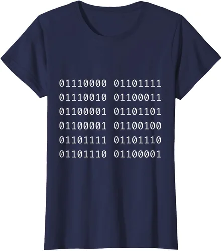 Vista 32 de Porca Madonna In Codice Binario Código Binario Camiseta, Negro