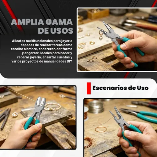 Vista 7 de C&T - Juego de alicates de joyería de 3 piezas, kit de herramientas