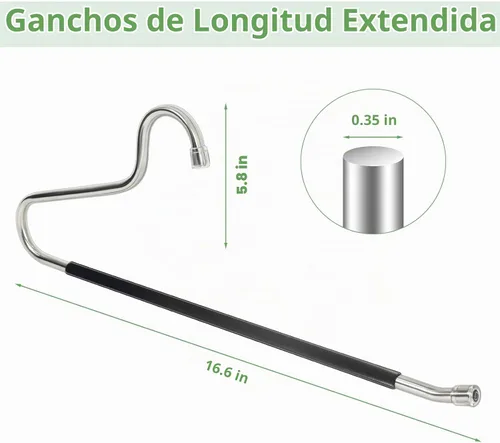 Vista 4 de Perchas para colchas, paquetes de 10 perchas resistentes para edredones, edredones, manteles, toallas (ancho extendido: 16.5 pulgadas)