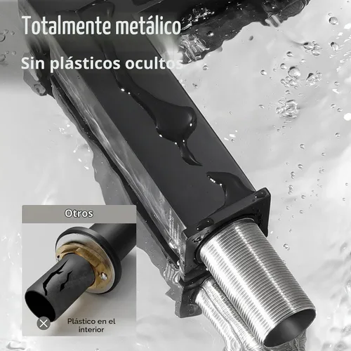 Vista 3 de KES Grifo de Baño Negro de un Solo Agujero, Grifo de Lavabo de Acero Inoxidable con Una Manija, Mate Negro Certificado cUPC, L3156ALFF12-BK