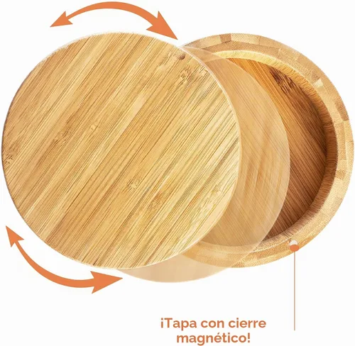 Vista 5 de Totally Bamboo 20-2083 - Salero (redondo, 3.5 pulgadas), caja Bar Keeper's, na