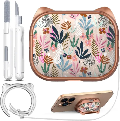 Vista 23 de RFUNGUANGO AirPods Pro Funda Transparente TPU Suave Transparente Blanco